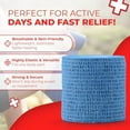 thumbnail image 2 of First Aid Self Adherent Cohesive Bandages 3" x 5 Yards - 12 Count,Rainbow Colors, 2 of 7