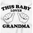 thumbnail image 2 of This Baby Loves Grandma Two Thumbs Romper Boys or Girls Infant Baby Brisco Brands 6M, 2 of 6