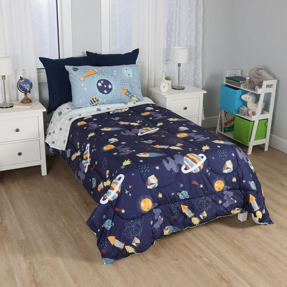 Parure de lit de 4 pièces pour lits jumeaux, Outerspace