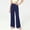Navy, variant on DJDLJWCJ Girls Pull On Wide Leg Pants Elastic Waist Straight Loose Pants with Pockets Comfy Solid Color Casual Pants for School Beige Size 7