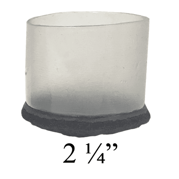 2 1/4" Round Clear Chair Leg Floor Protector w/Felt Bottom Walmart