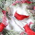 thumbnail image 6 of 18 Inch Red Cardinal Wreath Winter Wreath Christmas Wreath Home Wall Party Decoration Front Door Wreath Home Party Outdoor Indoor With Berry Pine Cones, 6 of 8