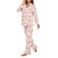 thumbnail image 3 of FOR U DESIGNS Heart Pig Pajama Sets for Women 2 Piece Button Down Tops Size 4XL Long Sleeve Button Up Pajamas for Women Jogger Button Front Nightwear with Pockets, 3 of 7