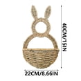thumbnail image 4 of Cesta colgante de pared con diseño de conejito de Pascua - Decoración abierta sin forro para ramos, dulces y flores de Pascua - Para uso en interiores o exteriores cubiertos para una decoración, 4 of 9