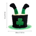 thumbnail image 3 of Fiudx Sombrero de Fiesta Irlandés, Diseño de Tela Cómodo, Color Verde Vibrante, Material Resistente y Reutilizable, Accesorio para Celebrar El Día de San Patricio, Talla Única., 3 of 6