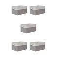 thumbnail image 2 of maskred Sac de Rangement Robuste et Durable pour Espace Bien Organisé Boîte de Rangement Pliable avec Poignée Coton Multifonctionnel Gris+blanc 5Ensemble, 2 of 6