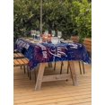 thumbnail image 3 of Outdoor Tablecloth with Umbrella Hole for Patio/Picnic/Party/Camping, Independence Day Gnomes Waterproof Table Cloth Rectangle Table Cover Washable, Blue Truck Firework Navy Blue (54"x 80"), 3 of 9