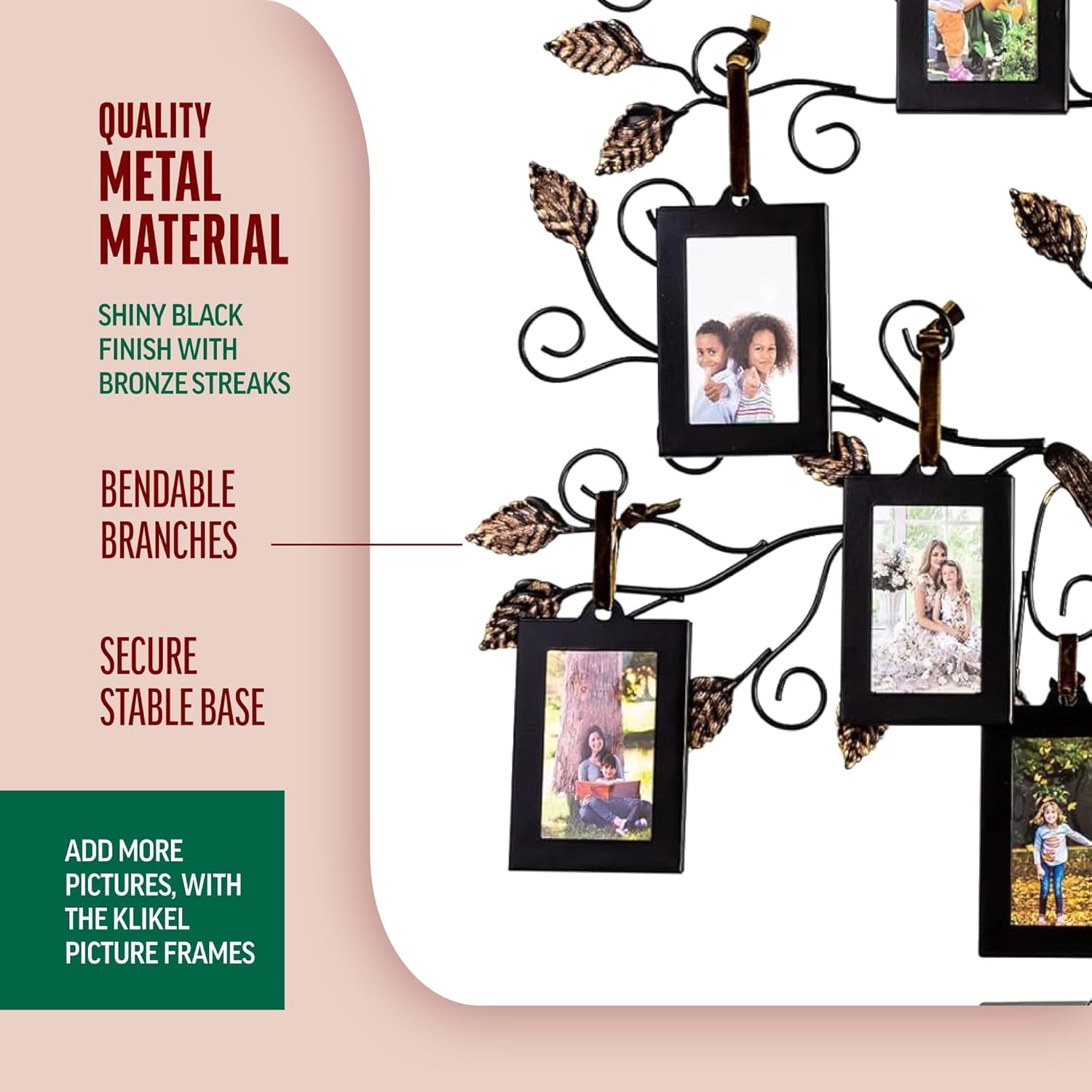 Klikel 20" Family Tree Picture Frame Display (10 Count)