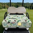 thumbnail image 2 of COEQINE All-Season Golf Cart Seat Protection, 4 Pockets Quilted Cover with Handle, Folds Like a Tote for Carry, Universal Fits Most 2-Seater Carts, Hedgehog Cactus Golf Pattern, 2 of 8