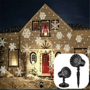 TOPCHANCES Christmas Snowflake Projector Light, Waterproof Snowfall Projector Lights, Indoor Outdoor Snow Falling Landscape Projection Light for Xmas Halloween Party Wedding Garden Decoration