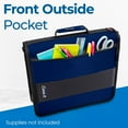 thumbnail image 4 of Case-It The Classic Zipper Binder - 2 Inch O-Rings - Multiple Pockets - 350 Sheet Capacity - Comes with Shoulder Strap - Midnight Blue D-251, 4 of 7