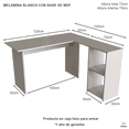 thumbnail image 2 of Escritorio DESSK En L Minimalista Home Office con estantes, 2 of 3