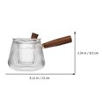 thumbnail image 3 of 1pc Household Water Kettle Glass Teapot Tea Steamer Milk Coffee Transparent Pot, 3 of 9