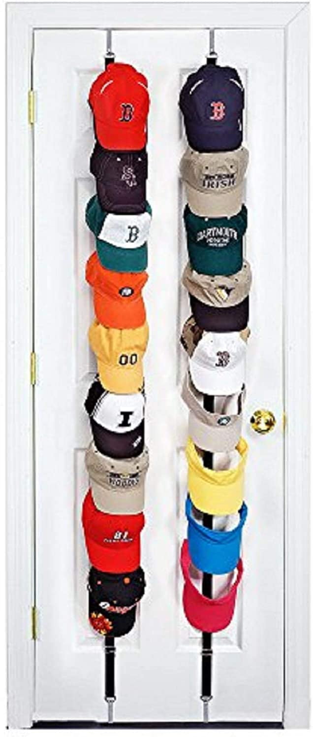 Zhyx Baseball Cap Rack Storage Two Racks Can Be Used In Two Different Rooms Excellent Ball Gap Rack Storage Holder Organizer Hats Shelf Cap Holder Pink and Black 
