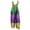 Multicolor, variant on Buigttklop Womens Off-Shoulder Jumpsuit Colorful Adjustable Straps Mardi Gras Romper Sleeveless Carnival Print Cotton Linen Overall