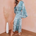 thumbnail image 5 of Qertyioot Robe Portefeuille pour Femmes, Pyjama Long Décontracté Tenue d'Intérieur Pyjama à Manches Longues à Moins de 20 $, 5 of 5
