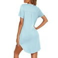 thumbnail image 3 of Avidlove Womens Nightgown Button Down Pajama Dress Sexy Ladies Sleepwear Maternity Night Shirts, 3 of 7