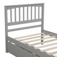 thumbnail image 6 of Bellemave Modern Twin Size Bed with Storage Wood Twin Bed Frame with Drawers Platform Bed with Headboard and Footboard, No Box Spring Needed, Gray, 6 of 11
