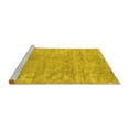 thumbnail image 2 of Ahgly Company Machine Washable Indoor Square Abstract Yellow Contemporary Area Rugs, 4' Square, 2 of 4