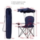 thumbnail image 5 of Silla de Camping Costway Plegable con Toldo de Sombra Portavasos Carga 120 kg 53,5 x 53,5 x 130 cm Azul, 5 of 8