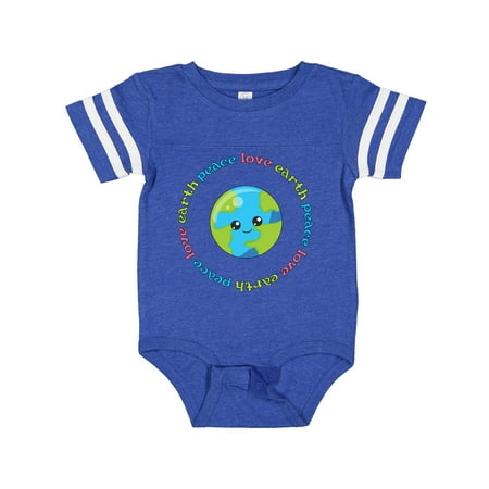 

Inktastic Peace Love Earth Gift Baby Boy or Baby Girl Bodysuit