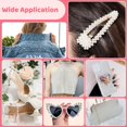 thumbnail image 6 of Washranp 2023Pcs Faux Pearl Stickers Self Adhesive,3D White Plastic Pearl Nail Art Charms Half Round Decorations for Face Nail Hair Phone Art Craft, 6 of 8
