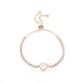 thumbnail image 5 of 1 pulsera de circón de amor de oro rosa a la moda, pulsera pequeña y fresca de imitación de marca grande, pulsera de mujer con diamantes simples, 5 of 5