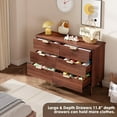 thumbnail image 3 of BouPower 6 Drawer Dresser for Bedroom,Modern Chest of Drawers,Wood Storage Double Dresser with Drawers for Living Room,Hallway Entryway, 3 of 7