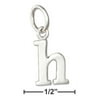 STERLING SILVER LOWER CASE LETTER "H" INITIAL CHARM