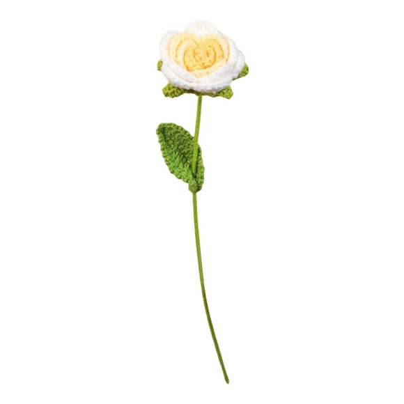 Oimcto Weaving Roses I,Each Petal of the Woven Rose Is Crocheted with Precision Stitching and in the Soft and Colorful Frame of the Wool,Valentine's Day gifts to please the mind and body