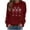 Red, variant on Nmnitkp Womens Tops Christmas Fleece Sweaters Long Sleeve Fuzzy Sweatshirts Holiday Graphic Shirts Red,L