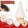 thumbnail image 2 of Sinkoo White Sea Glass Christmas Tree, 8.6" Handcrafted Mini Christmas Tree with 3-Color LED Lights, Ideal for Christmas, New Year, Home Decor, Coastal Holiday Decor, Versatile Home Decor, 2 of 6