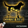 thumbnail image 5 of Craftnamesign Custom FLoral Labrador Metal Wall Art, Personalized Flower Dog Lover Name Sign, 5 of 5