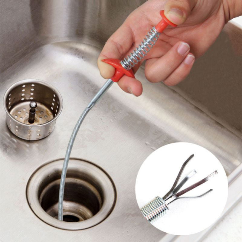 Hair Anti-clog Remover Cleaning Tool Kit Flexible Drain For Shower Sink Bathtub 