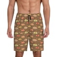 thumbnail image 3 of Lsque Armadillo Floral 1 Mens Sleep Pajama Shorts,Short Pajama Pants, Cotton Ultra-Soft Knit-Medium, 3 of 9
