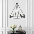 thumbnail image 4 of JONATHAN Y Oberto 36" 12-Light Iron Classic Industrial Ring LED Chandelier, Oil Rubbed Bronze, JYL7497A, 4 of 8