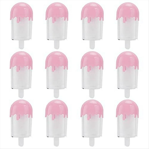 Caja de Dulces con Forma de Helado de 12 Piezas, Contenedor de Caja, Regalos y Recuerdos de Fiesta, Contenedor de Caja de Dulces, Suministros para Fiesta de Boda (Rosa)