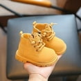 thumbnail image 2 of Dakaela Baby Work Boots Toddler Boys Girls Fall Winter Combat Ankle Booties Kids Lace up Hiking Outdoor Casual Shoes, 2 of 6