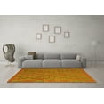 thumbnail image 3 of Ahgly Company Machine Washable Indoor Rectangle Abstract Yellow Contemporary Area Rugs, 7' x 9', 3 of 4