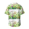thumbnail image 2 of KLL Plants and Insects Print Men's Shirt Short Sleeve Button Down Summer Cuba Beach Shirts- XX-Large, 2 of 7