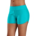 thumbnail image 4 of Women Sporty Swim Shorts Solid Board Shorts Boyleg Swim Bottoms, 4 of 6