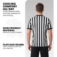 thumbnail image 3 of Exxact Sports Official Black and White Striped Referee Shirt/Jersey with V Neck Multi Sports&nbsp;(AL, V-Neck), 3 of 6