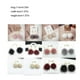 thumbnail image 2 of Pendientes colgantes Sonducket colgante bola regalo de aniversario diario Perno de oreja Gris, 2 of 6