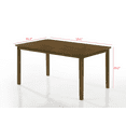 thumbnail image 5 of Home Design Osaka Dining Table, Brown, Rectangular Top with Rounded Edges, Middle Divided Design, Sturdy Square Legs, Modern Style, Solid Wood, Durable Construction, 5 of 5