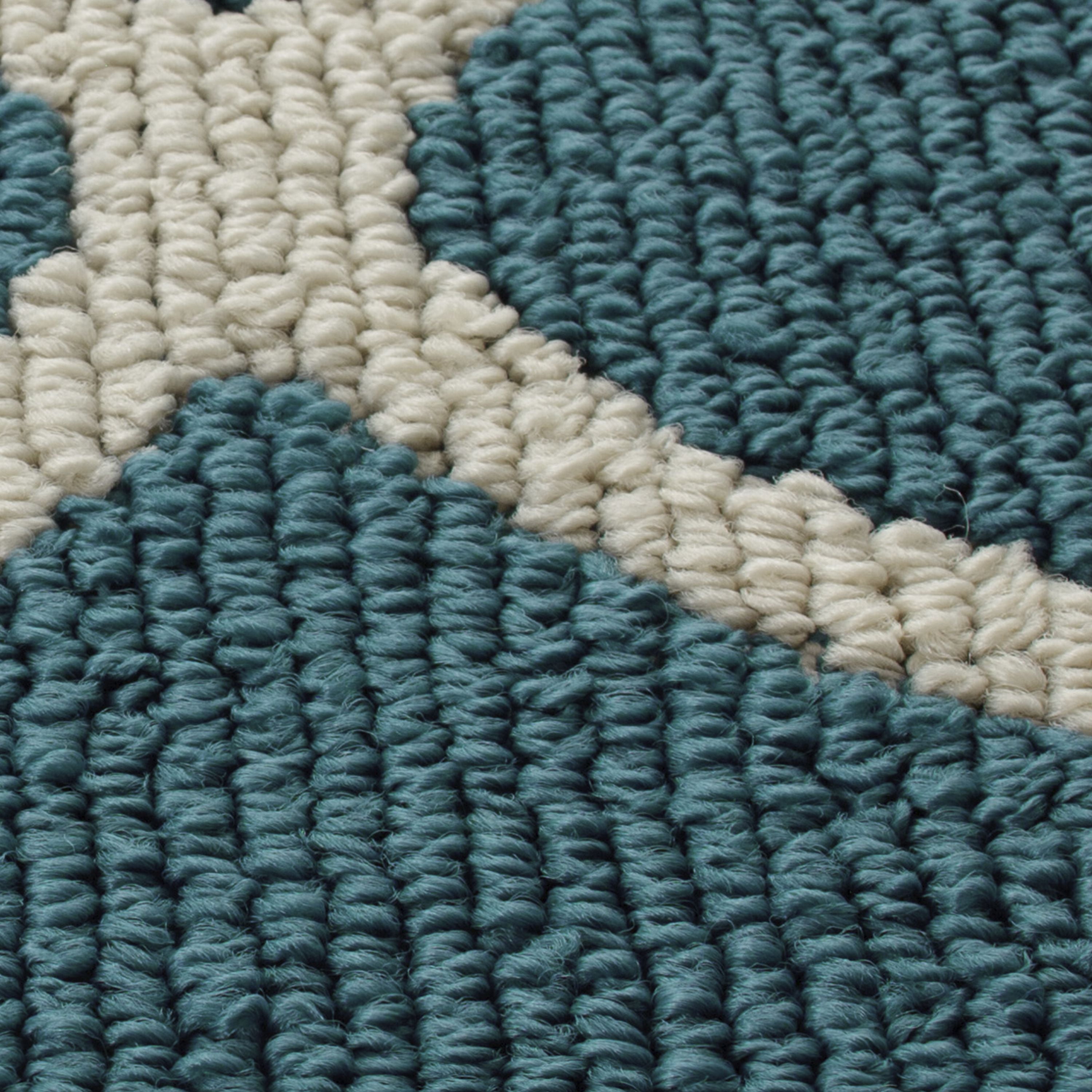 Maples Rugs Rebecca Moroccan Trellis Washable, Non-Slip, Low Profile Indoor Rug, 1'8 x 2'10, Teal