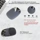 thumbnail image 5 of Cleansing Brush 3 In 1 Silicone Cleansing Brush 5 Modes Cleansing Brush Usb Facial Massager (grey), 5 of 5