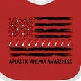 thumbnail image 4 of Inktastic Aplastic Anemia Awareness Red and White Ribbons and Flag Boys or Girls Baby Bib, 4 of 4
