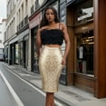 thumbnail image 6 of Baisdan Sequin Skirt for Women Sparkle Mini Skirts Holiday Party Skirts,Champagne,Small, 6 of 8
