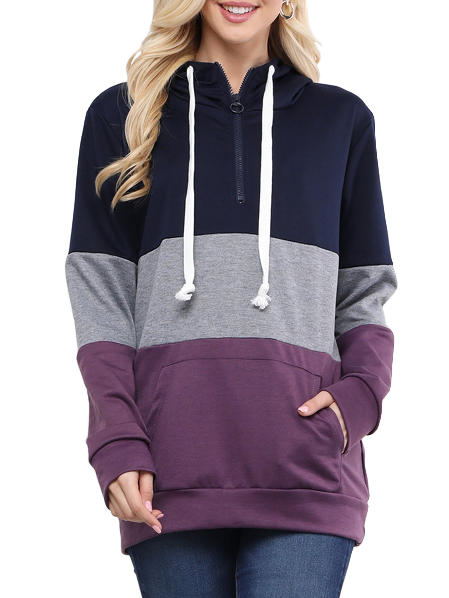 half zip up pullover women's