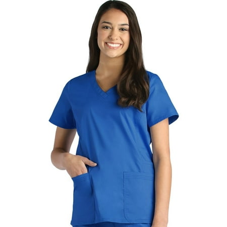 

Blossom by Maevn Women s Signature V-Neck Solid Scrub Top